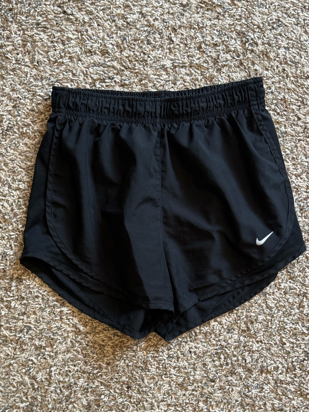 Nike Black Women's Athletic Running Shorts with Swoosh